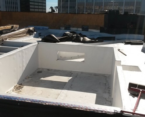 Gayley Los Angeles Rooftop Pool Installation Preparation 2