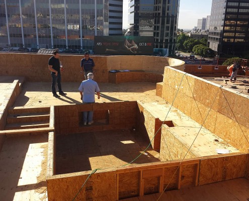 Gayley Los Angeles Rooftop Pool Installation Preparation