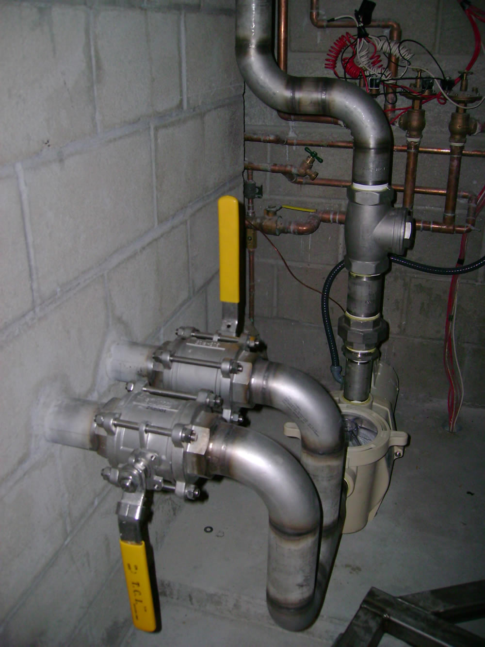 Stainless Steel Pool Room Plumbing